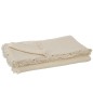 Manta de algodón beige claro 130x180x1 cm