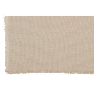 Manta de algodón beige claro 130x180x1 cm