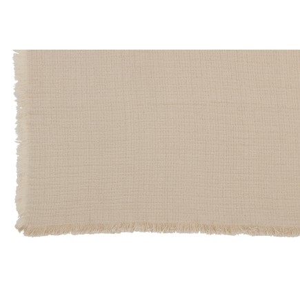Manta de algodón beige claro 130x180x1 cm