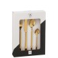 Set de 24 couverts en acier inoxydable brillant doré Set de 24 couverts en acier inoxydable brillant doré
