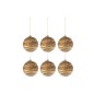 Boite de 6boules de Noël en verre marron 8x8x8 cm Boite de 6boules de Noël en verre marron 8x8x8 cm