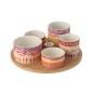 Set da aperitivo in ceramica viola 13x13x8 cm Set da aperitivo in ceramica viola 13x13x8 cm