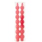 Scatola di 2 candele calebasse 5h in paraffina rosa 7.5x3.5x30 cm