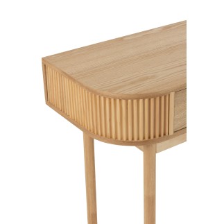 Escritorio auxiliar de madera marrón claro 100x40x76 cm