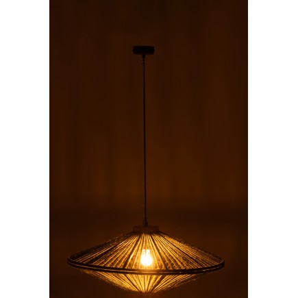 Lampada a sospensione in metallo verde 77,5x77,5x36 cm
