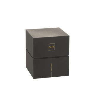 Candela profumata 60H in portacandele in vetro verde 15.5x15.5x18.5 cm