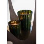 Candela profumata 60H in portacandele in vetro verde 15.5x15.5x18.5 cm Candela profumata 60H in portacandele in vetro verde 15.5x15.5x18.5 cm