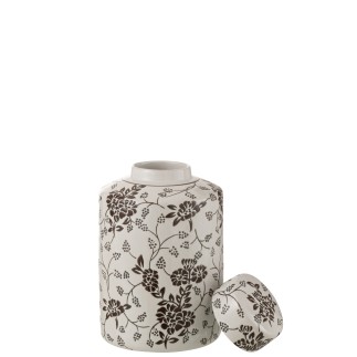 Pote decorativo em porcelana multicolorida 20x20x30,5 cm