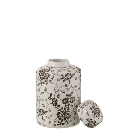 Pot décoratif en porcelaine multicouleur 20x20x30.5 cm