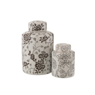 Pot décoratif en porcelaine multicouleur 20x20x30.5 cm
