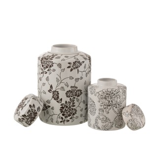 Pot décoratif en porcelaine multicouleur 20x20x30.5 cm