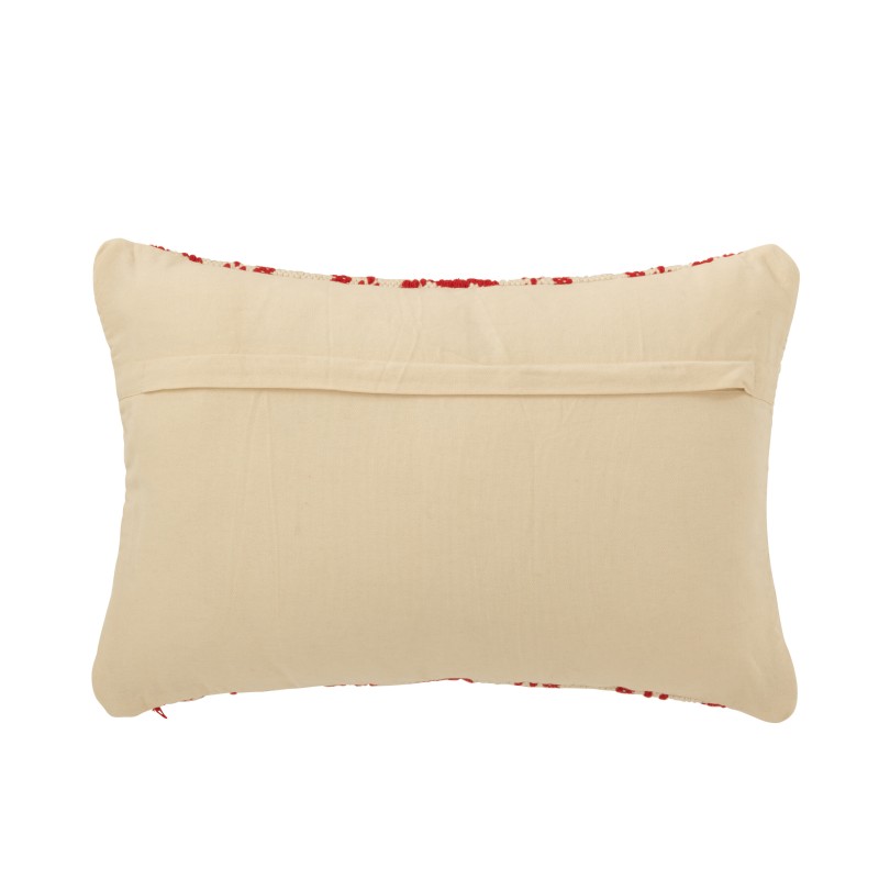 Cuscino rettangolare fiocco di neve in cotone rosso 40x60x15 cm Cuscino rettangolare fiocco di neve in cotone rosso 40x60x15 cm