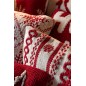 Cojín rectangular copo de nieve de algodón rojo 40x60x15 cm Cojín rectangular copo de nieve de algodón rojo 40x60x15 cm