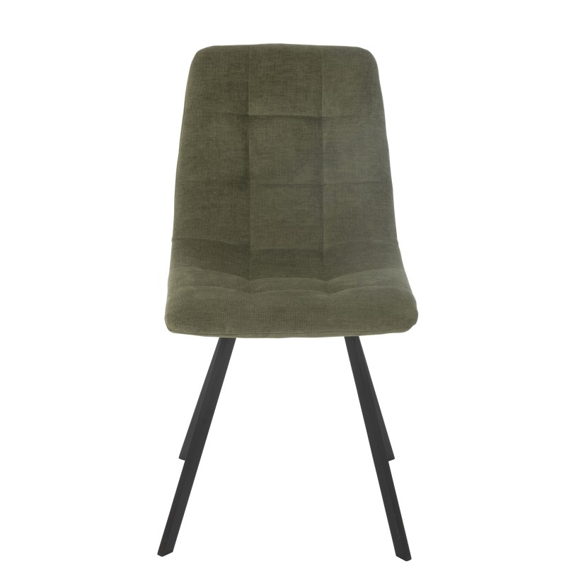 Sedia da tavolo in metallo verde 55x45x85 cm