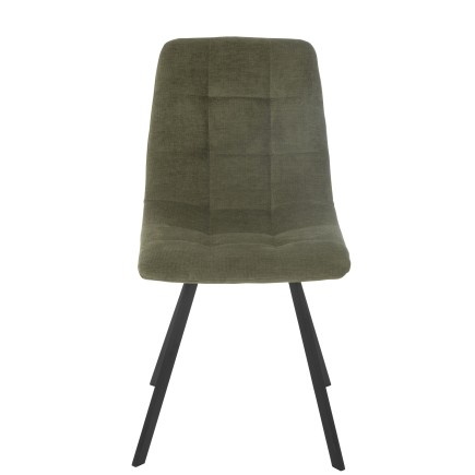 Sedia da tavolo in metallo verde 55x45x85 cm