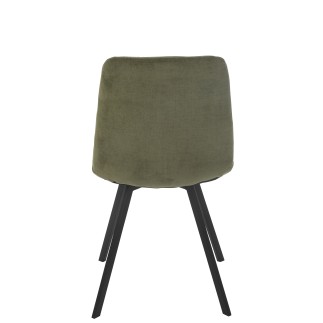 Sedia da tavolo in metallo verde 55x45x85 cm