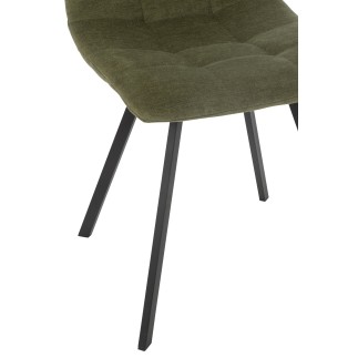 Sedia da tavolo in metallo verde 55x45x85 cm
