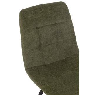 Sedia da tavolo in metallo verde 55x45x85 cm