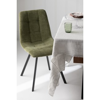 Sedia da tavolo in metallo verde 55x45x85 cm