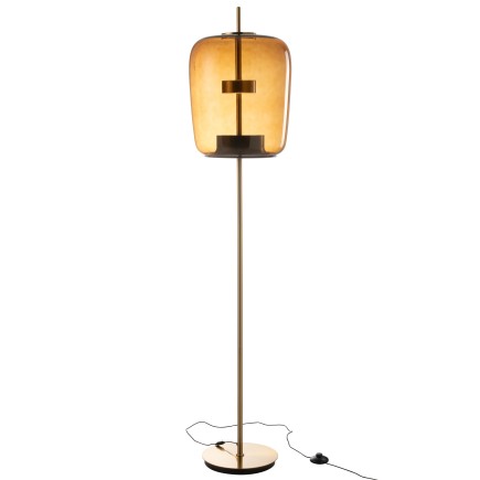 Lancia a LED in vetro marrone 35x35x168 cm