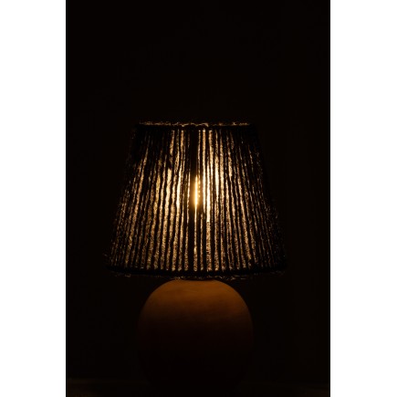 Lampada a led in legno nero 16.5x16.5x23 cm