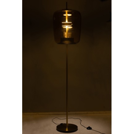 Lancia a LED in vetro marrone 35x35x168 cm