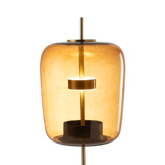 Lâmina LED em vidro castanho 35x35x168 cm