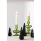 Confezione di 4 alberi di Natale artificiali in plastica verde da H.9 a 15 cm