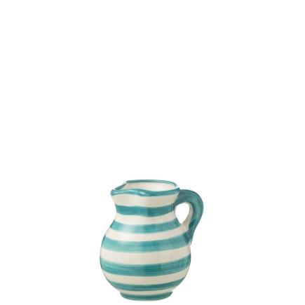 Lattiera in ceramica blu mare 12x12x13 cm