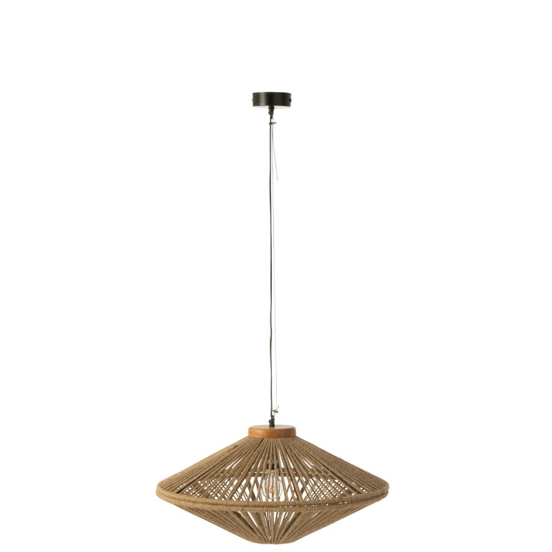 Lampe suspendue en métal naturel 62x62x33 cm