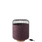 Candeeiro de mesa em metal e fibra roxa 27x27x34,5 cm Candeeiro de mesa em metal e fibra roxa 27x27x34,5 cm