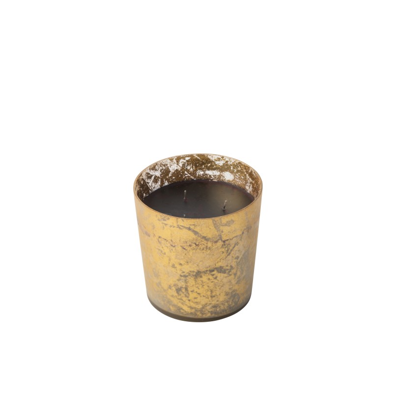 Candela profumata 80h in vetro dorato 15,5x15,5x15,5 cm Candela profumata 80h in vetro dorato 15,5x15,5x15,5 cm