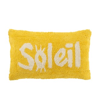 Almofada retangular «Soleil» amarela 30x50x15 cm