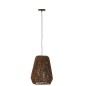 Candeeiro suspenso em metal preto 30x30x38 cm