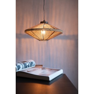 Lampe suspendue en métal naturel 62x62x33 cm