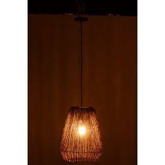Candeeiro suspenso em metal preto 30x30x38 cm
