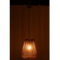 Candeeiro suspenso em metal preto 30x30x38 cm