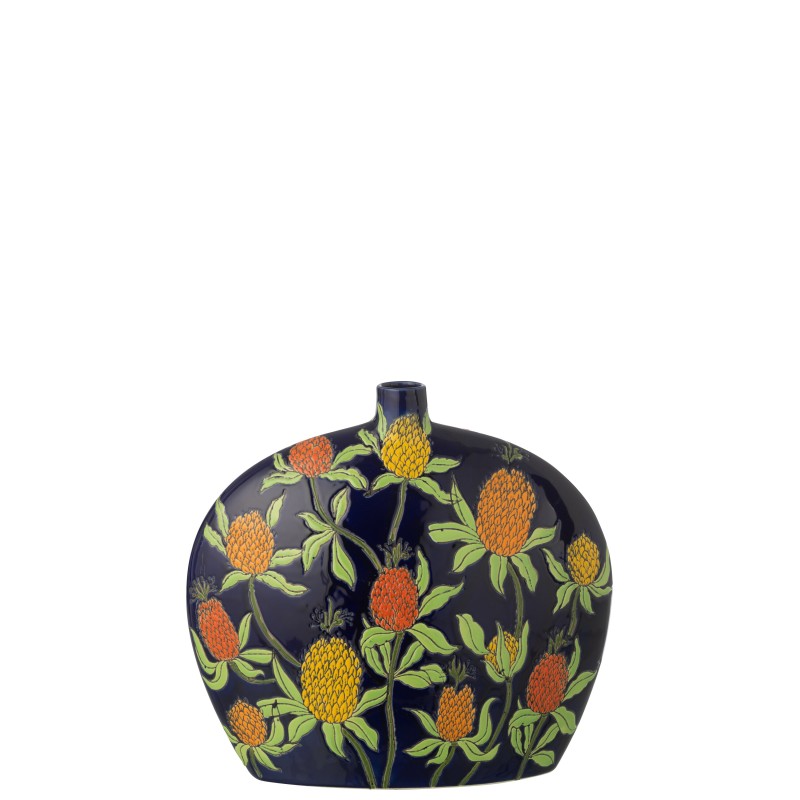 Vase ananas en porcelaine multicouleur 33x12x30 cm Vase ananas en porcelaine multicouleur 33x12x30 cm