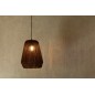 Candeeiro suspenso em metal preto 30x30x38 cm