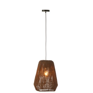 Candeeiro suspenso em metal preto 30x30x38 cm