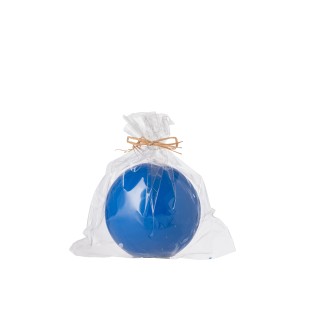 Bougie boule 30H bleu D.12 cm