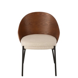 Chaise en bois marron 53.5x54.2x74.6 cm