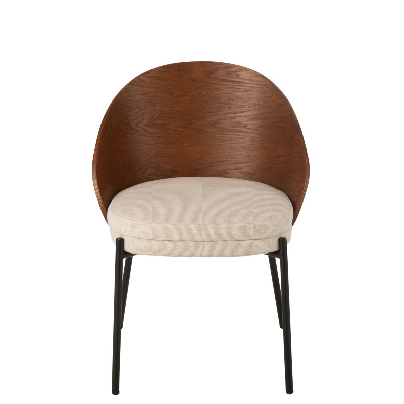 Chaise en bois marron 53.5x54.2x74.6 cm