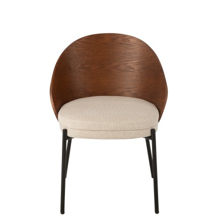 Chaise en bois marron 53.5x54.2x74.6 cm