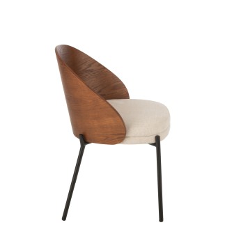 Chaise en bois marron 53.5x54.2x74.6 cm