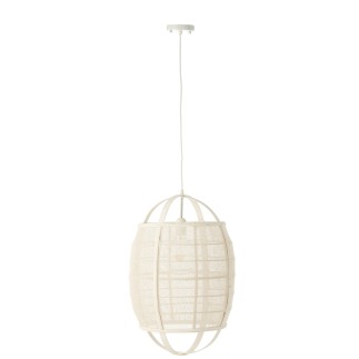 Candeeiro suspenso em tecido preto 37x37x56 cm