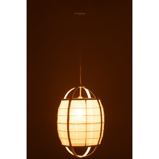 Candeeiro suspenso em tecido preto 37x37x56 cm
