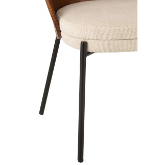 Chaise en bois marron 53.5x54.2x74.6 cm