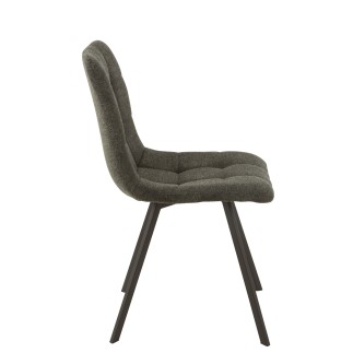 Chaise en métal gris 55x47x82 cm