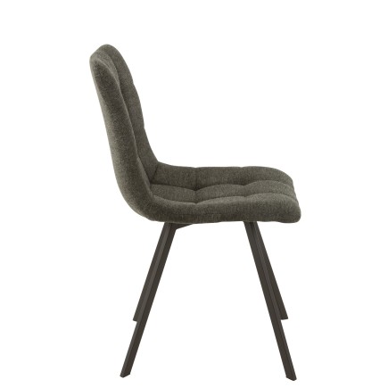 Chaise en métal gris 55x47x82 cm